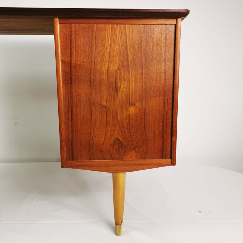 Small vintage teak desk Norway 1960s