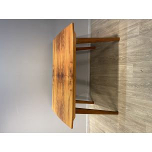 Vintage Extending table veneered with walnut honey-brown 1960s