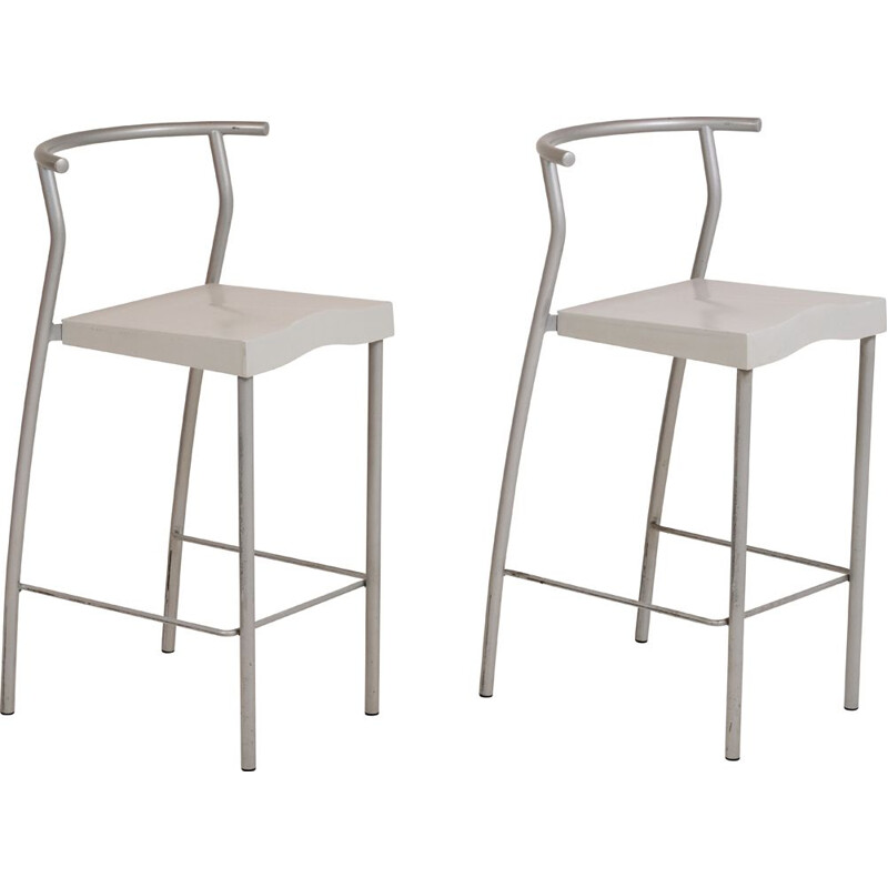 Pair of vintage high stools Hi Glob Kartell P.Starck