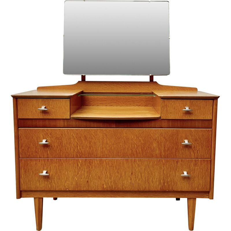 Vintage Dressing Table with Mirror and Drawers by Lebus 1960s