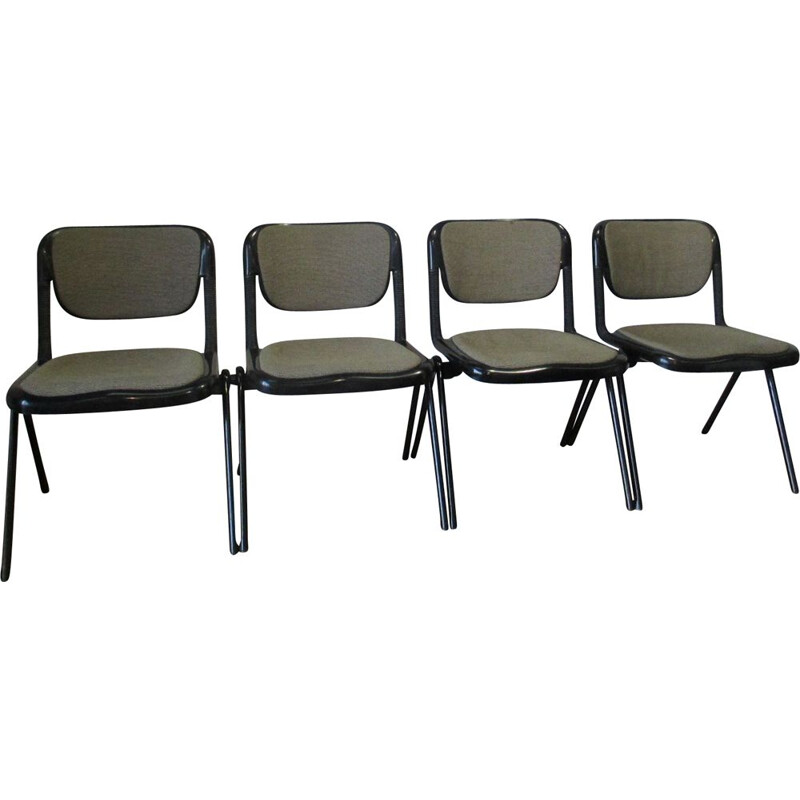 Set of 4 vintage vertebra chairs by Emilio Ambasz and Giancarlo Piretti for Anonima Castelli, 1976