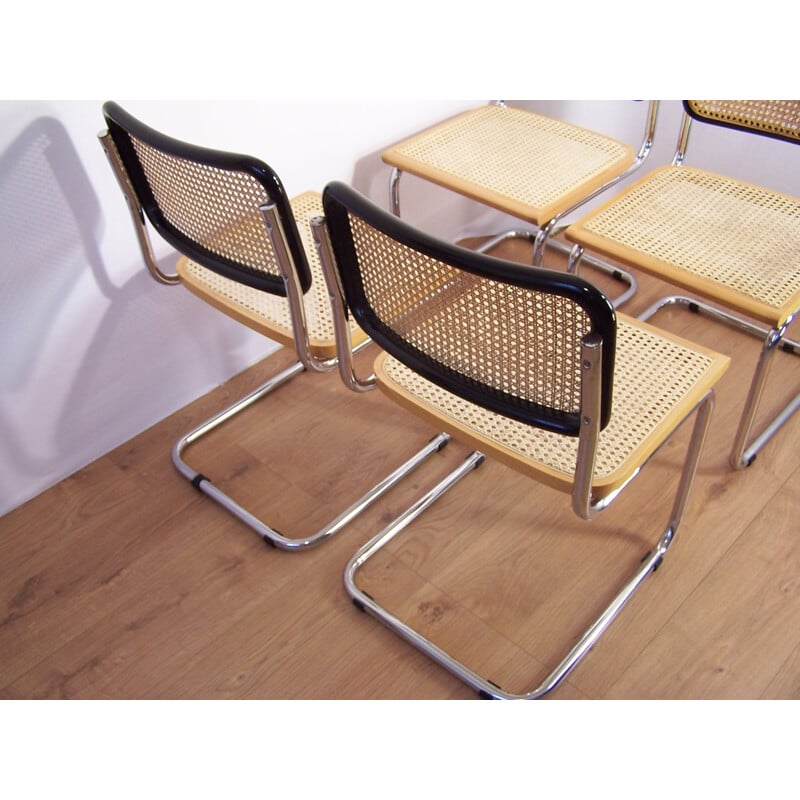 Set of 4 "Cesca B32" chairs, Marcel BREUER - 1980s