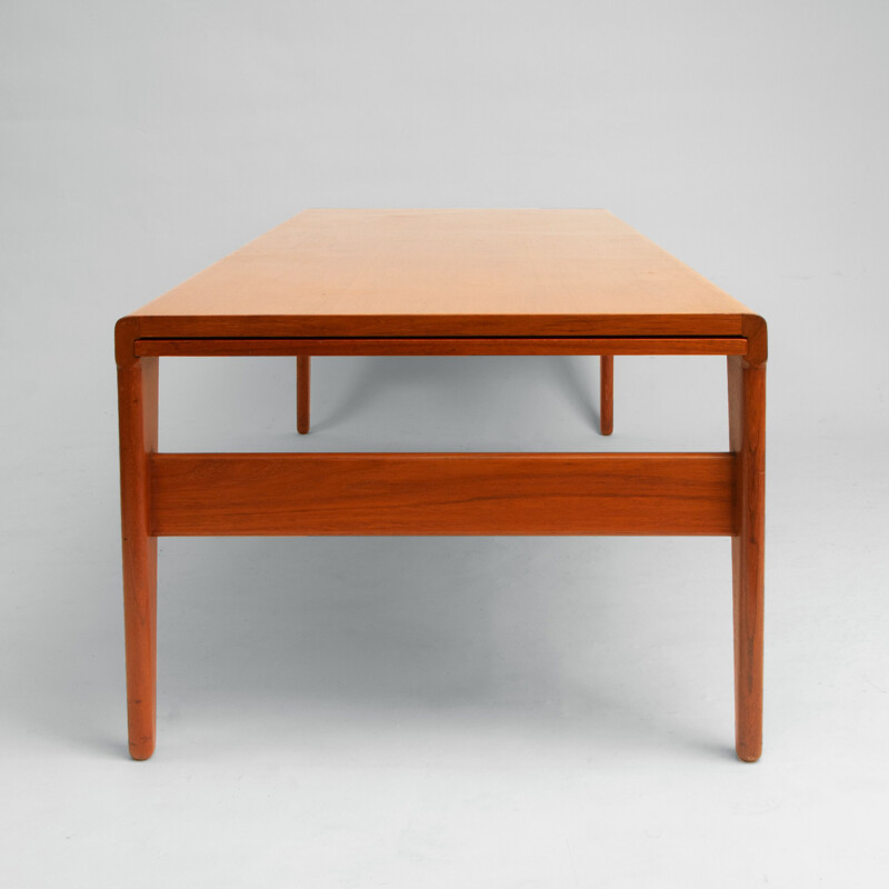 Vintage Extendable Coffee Table By Illum Wikkelsø For Koefoed's Møbelfabrik Denmark 1960s