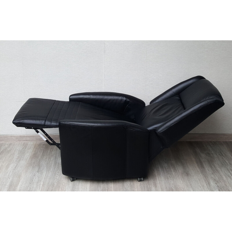 Fauteuil vintage en cuir avec fonction relax d'Himolla  