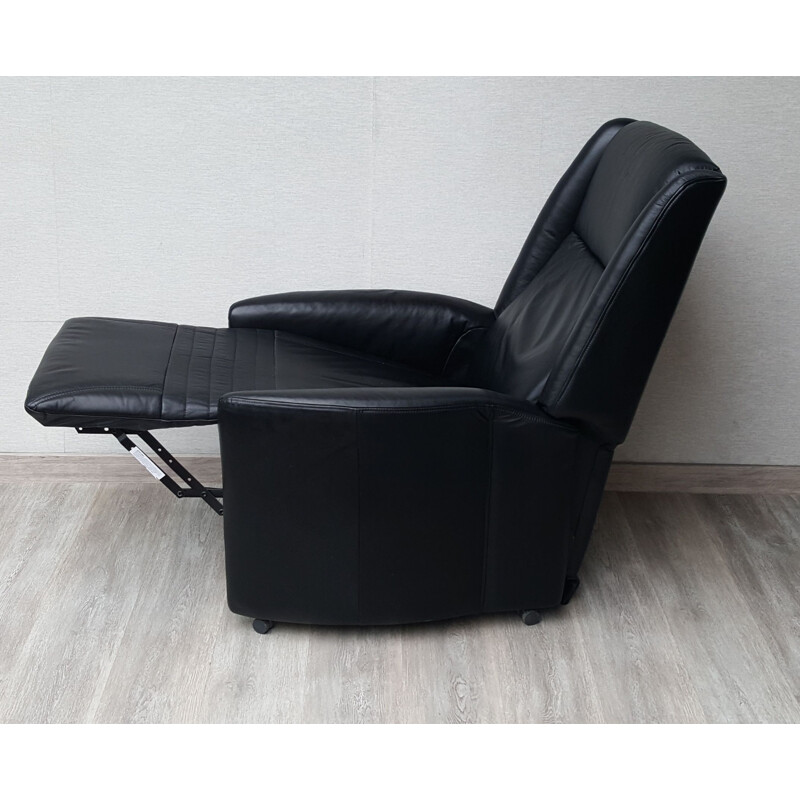 Fauteuil vintage en cuir avec fonction relax d'Himolla  