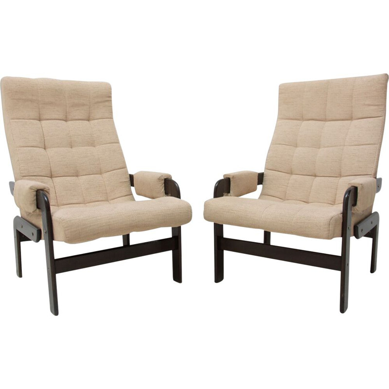 Pair of vintage armchairs Scandinavian 1970s