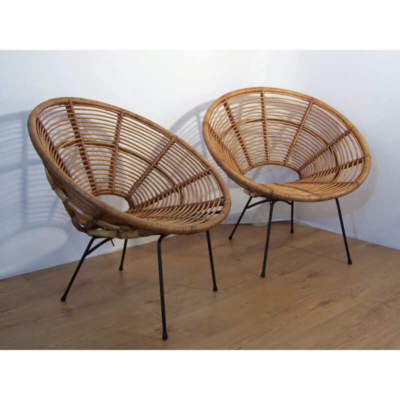 Paire de fauteuils "Soleil", Janine ABRAHAM & Dirk JAN ROL - 1950