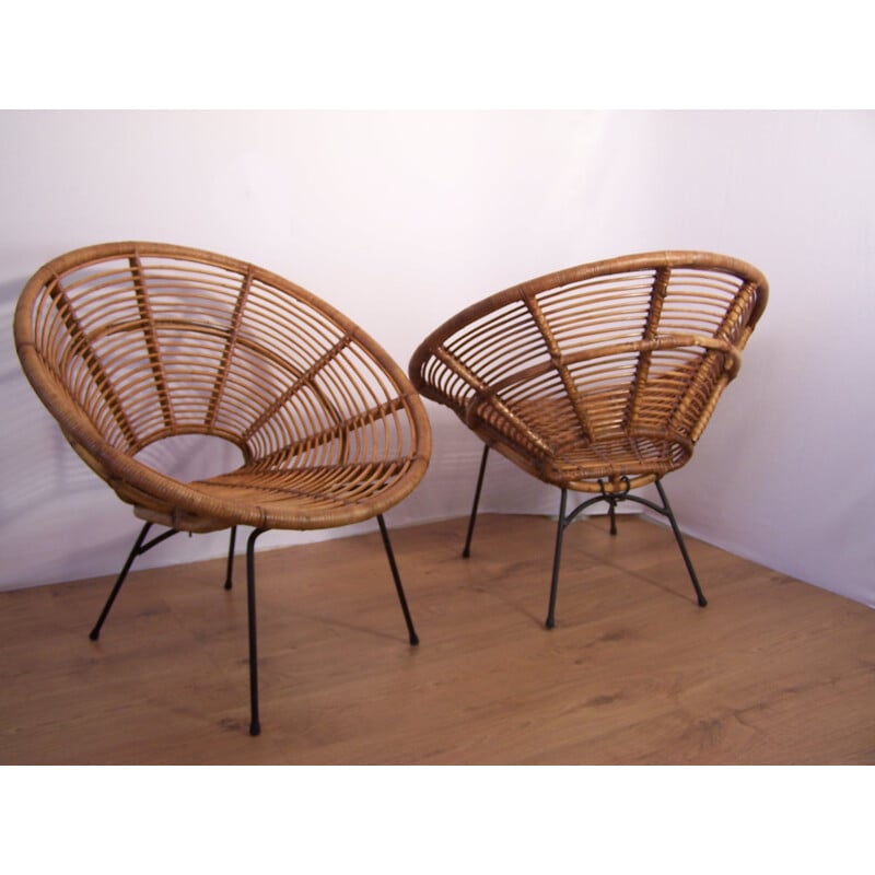 Pair of "Soleil" armchairs, Janine ABRAHAM & Dirk JAN ROL - 1950s