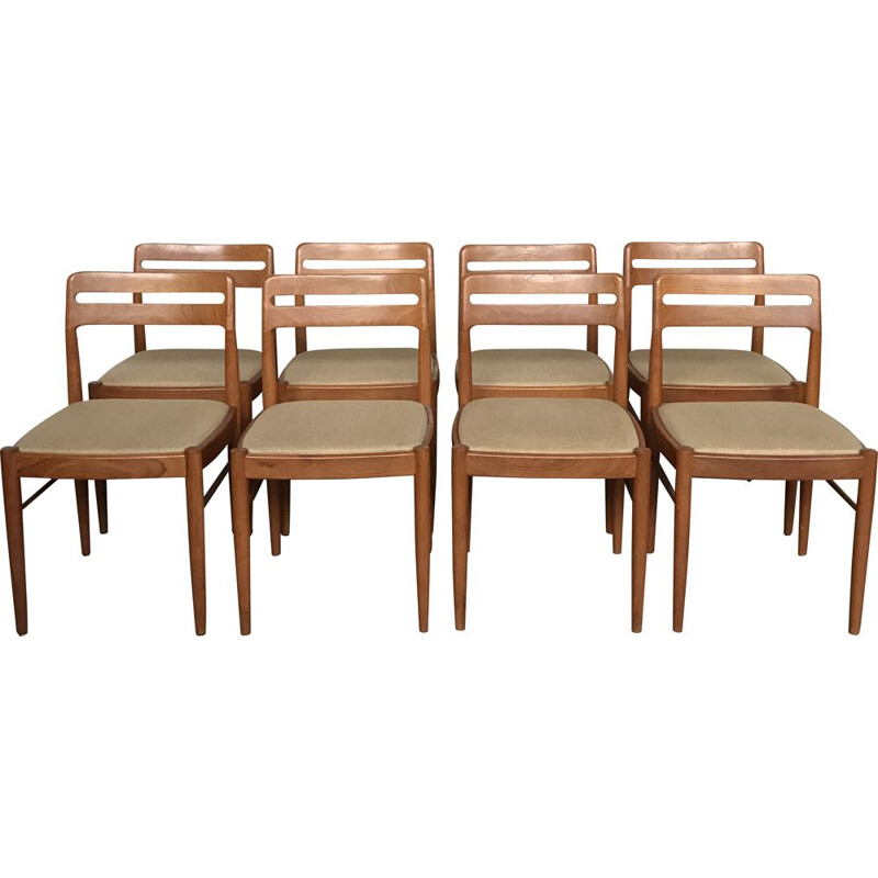 Set of 8 vintage H. W. Klein chairs for Bramin Denmark 1960s