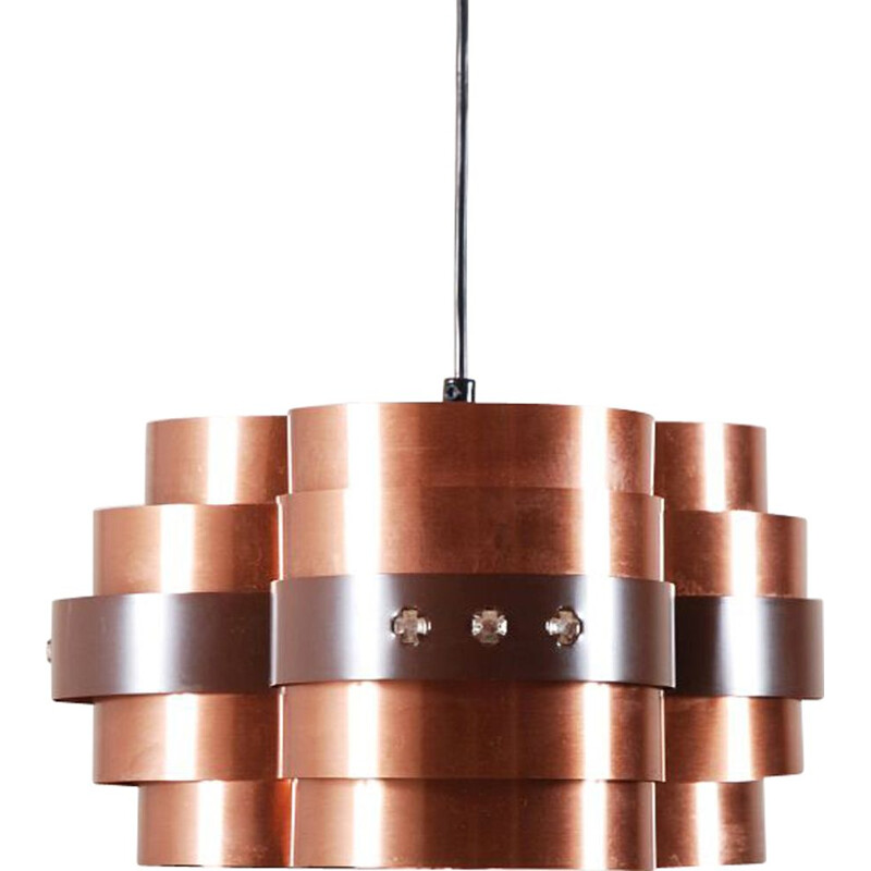 Vintage copper pendant lamp Danish 1960