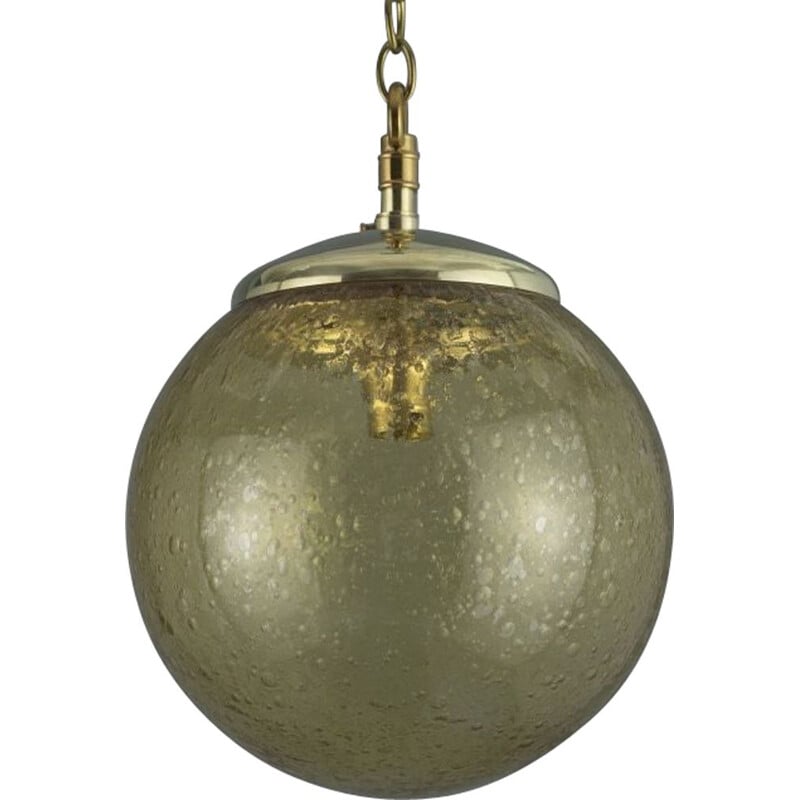 Vintage bubble glass pendant lamp, 1970