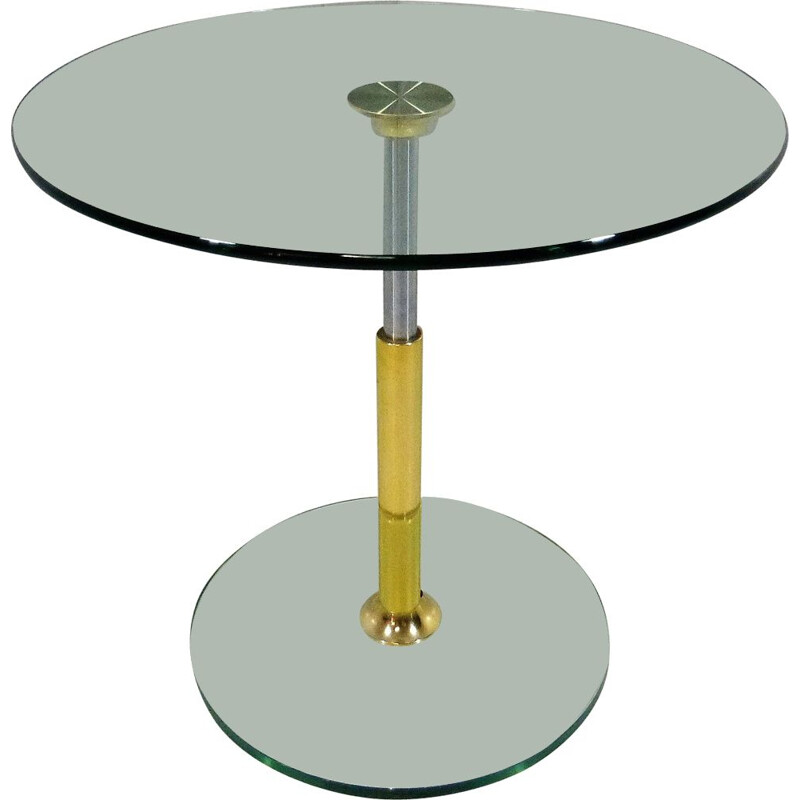 Vitage Peter Draenert round glass side table 1983s