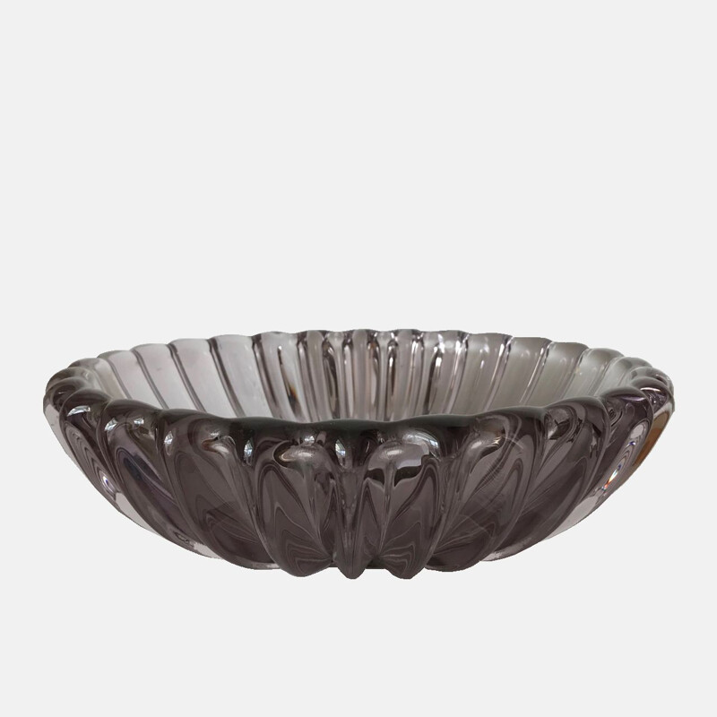 Vintage bowl in smoked murano glass