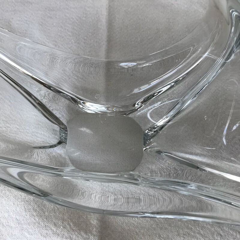 Vintage Murano fruit bowl in transparent glass