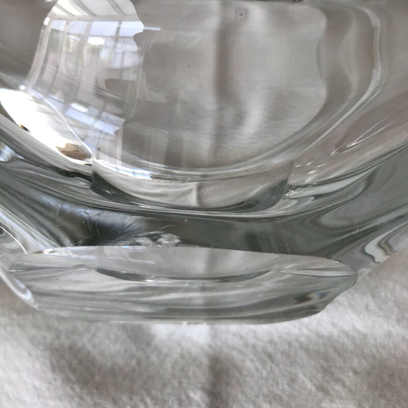 Vintage Murano fruit bowl in transparent glass