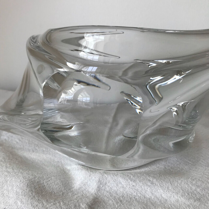 Vintage Murano fruit bowl in transparent glass