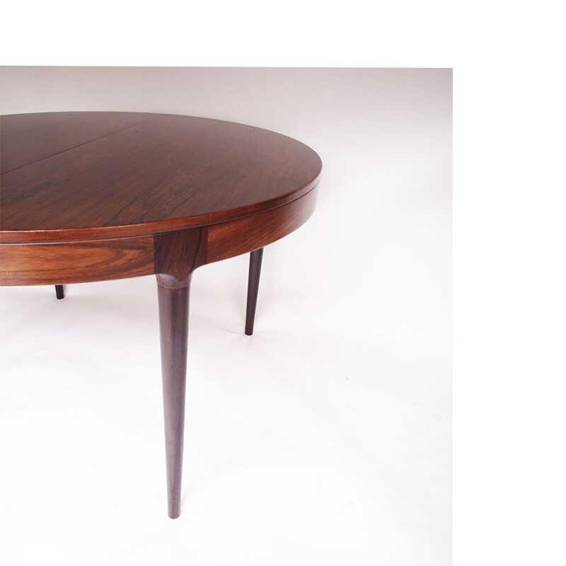 Table ronde vintage en palissandre de Rio, Danemark 1950