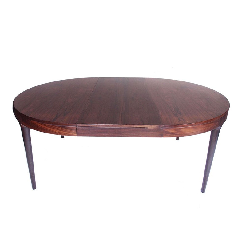 Vintage round table in Rio rosewood, Denmark 1950