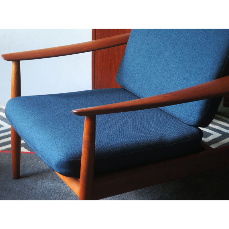 Vintage teak lounge armchair by Arne Vodder, Denmark 1960