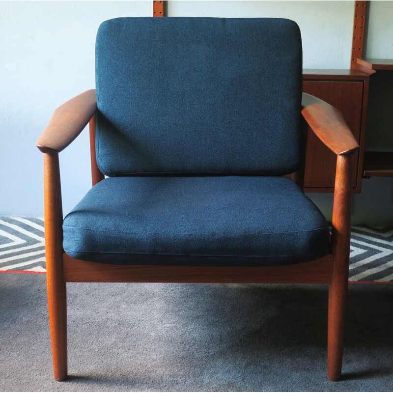 Vintage teak lounge armchair by Arne Vodder, Denmark 1960