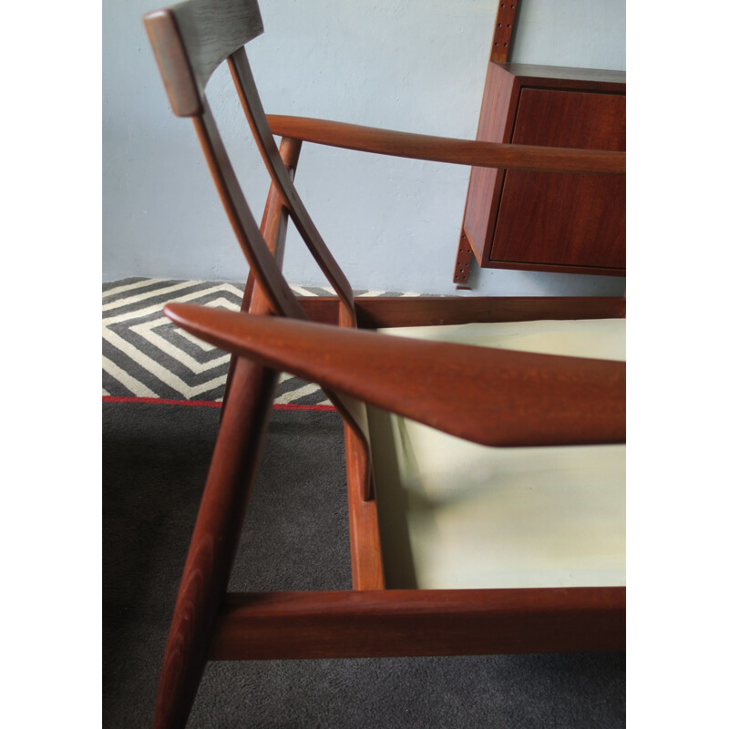 Vintage teak lounge armchair by Arne Vodder, Denmark 1960