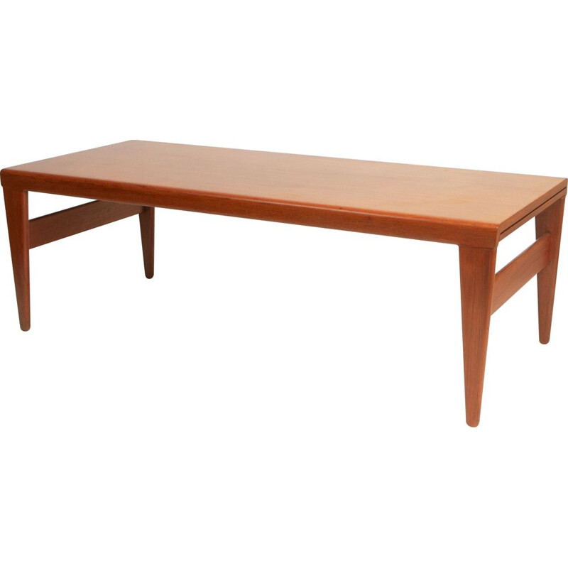 Vintage Extendable Coffee Table By Illum Wikkelsø For Koefoed's Møbelfabrik Denmark 1960s