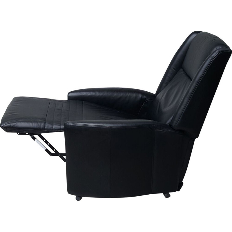 Fauteuil vintage en cuir avec fonction relax d'Himolla  