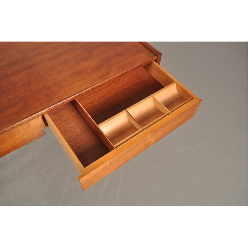 Scandinavian Eden desk in wood with tambour drawers, CLAUSEN & MAERUS - 1960s