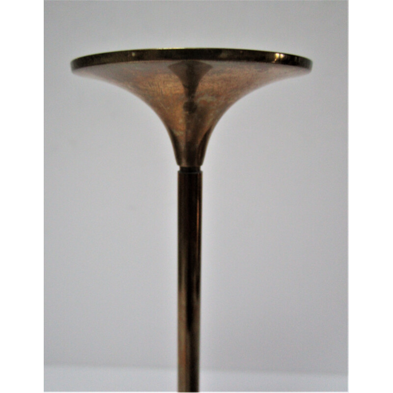 Vintage brass candlestick, Hi-Fi model, by Max Bruël for Torben Orskov, Denmark 1960