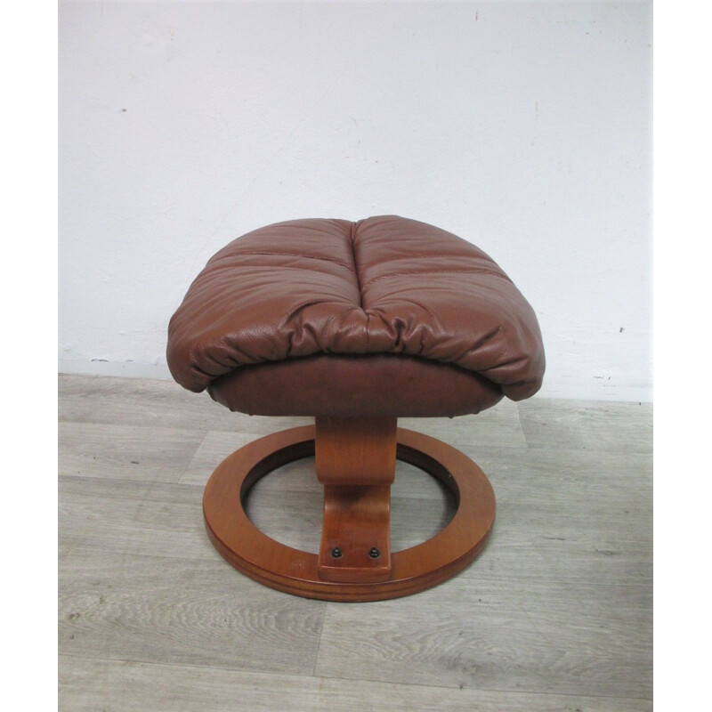 Vintage armchair with footrest 1970