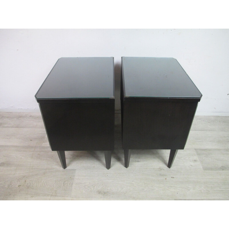 Paire de tables de nuit vintage Allemagne 1960