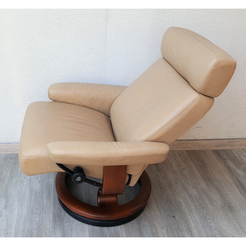 Vintage leather armchair Scandinavian