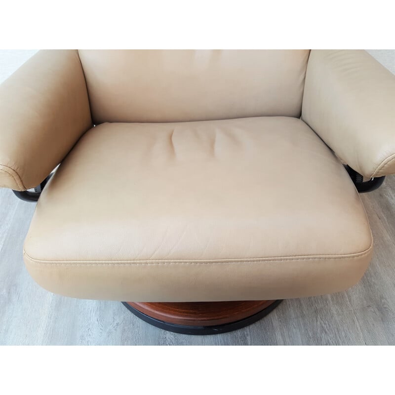 Vintage leather armchair Scandinavian