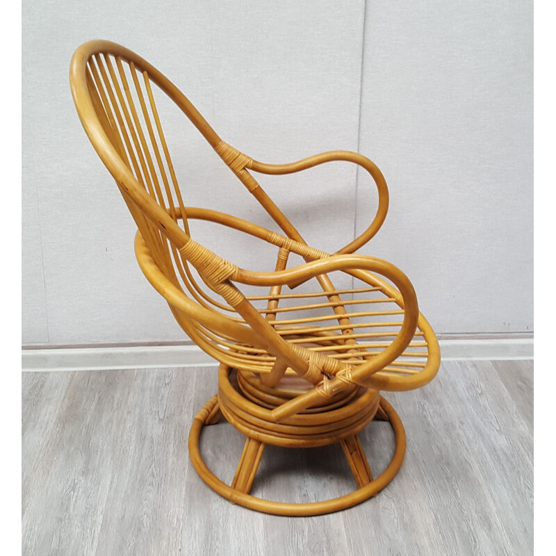 Vintage bamboo armchair 1970s