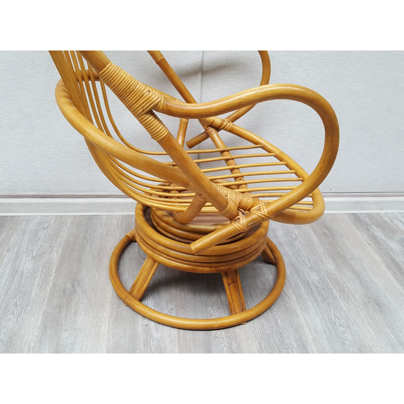 Vintage bamboo armchair 1970s