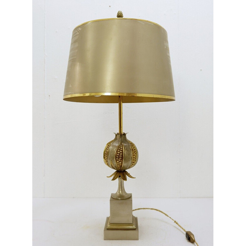 Lámpara de mesa vintage granada de Maison Charles 1960