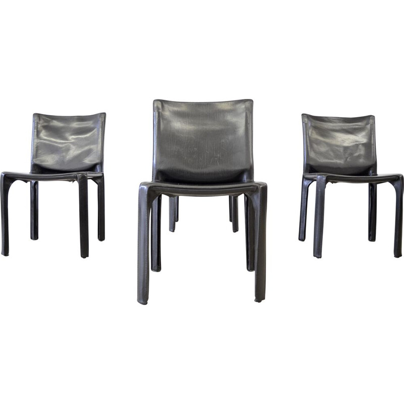 Lot of 4 vintage chairs by Mario Bellini for Cassina 1977