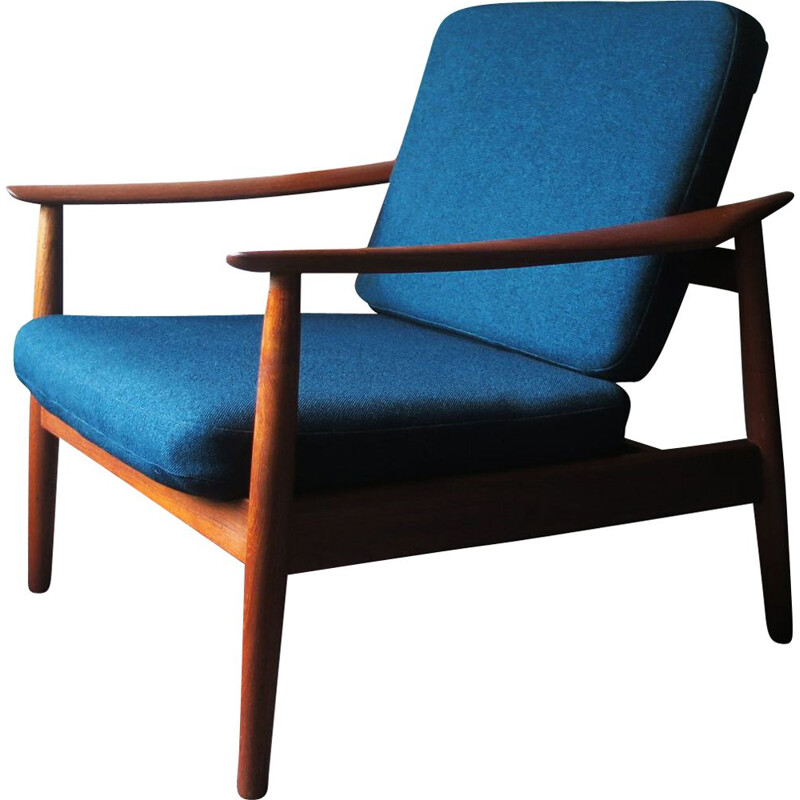 Vintage teak lounge armchair by Arne Vodder, Denmark 1960