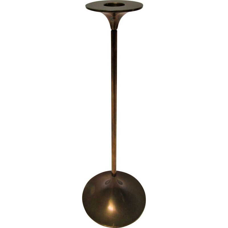 Vintage brass candlestick, Hi-Fi model, by Max Bruël for Torben Orskov, Denmark 1960