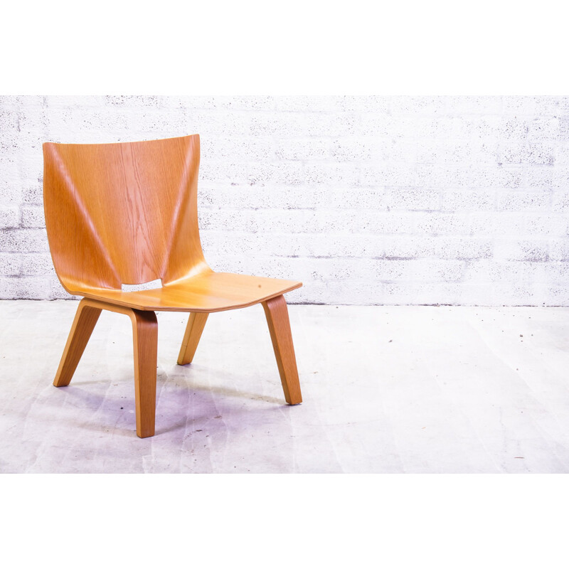 Pair of vintage Plywood Oak Fauteuils 1990s