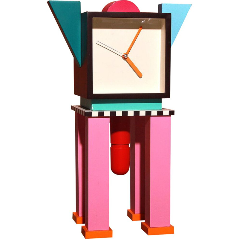 Grande horloge de table vintage Memphis Milano