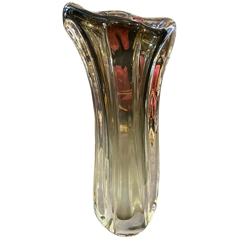 Vase en verre vintage de Murano moderne 1960