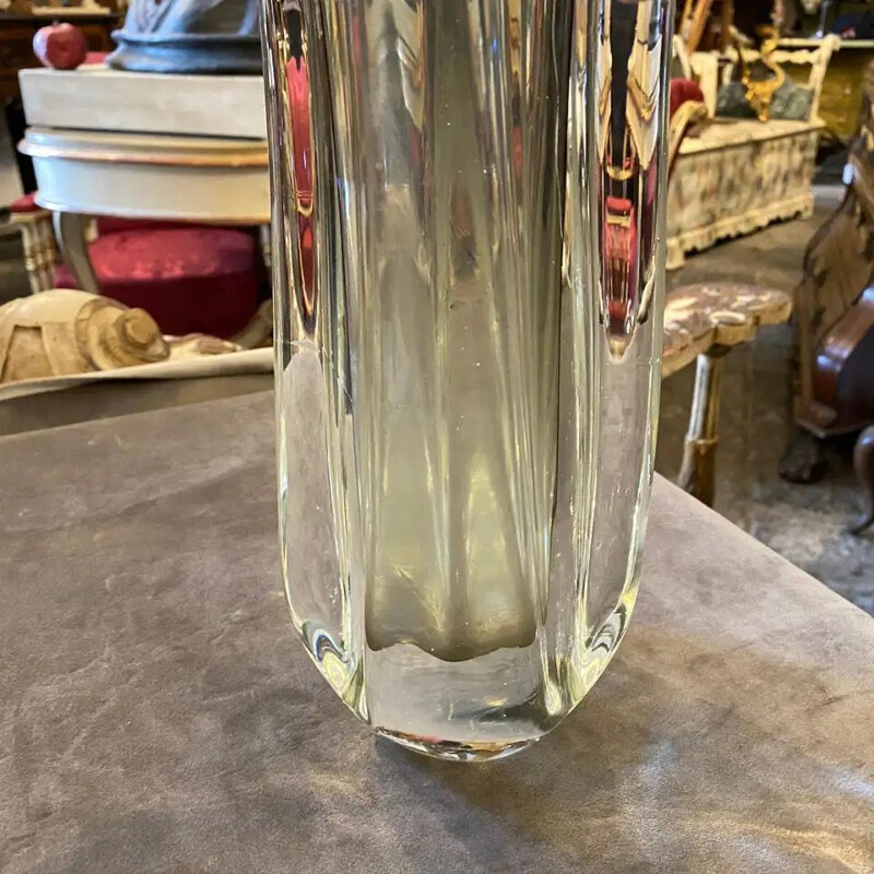 Vase en verre vintage de Murano moderne 1960