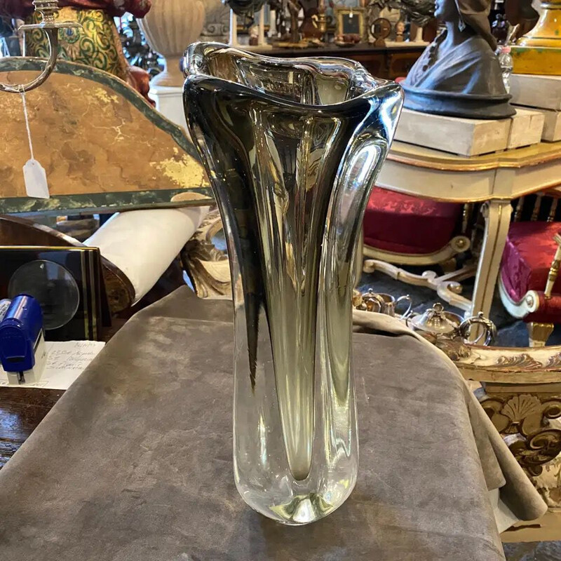 Vase en verre vintage de Murano moderne 1960