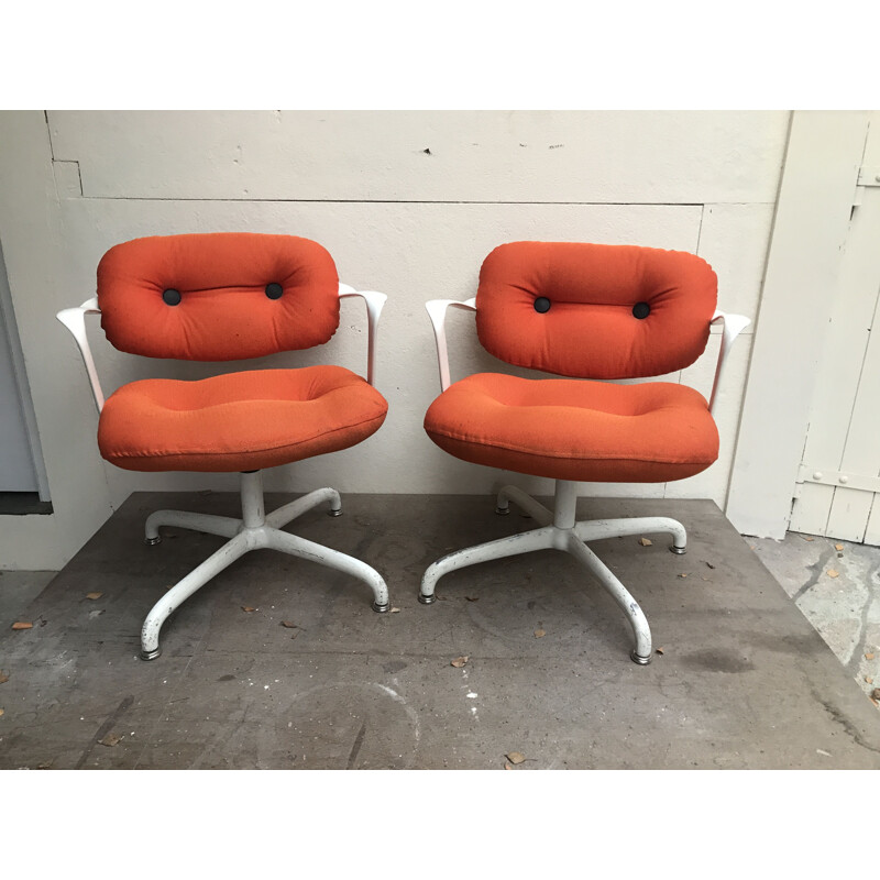 Coppia di poltrone vintage Knoll Hanna