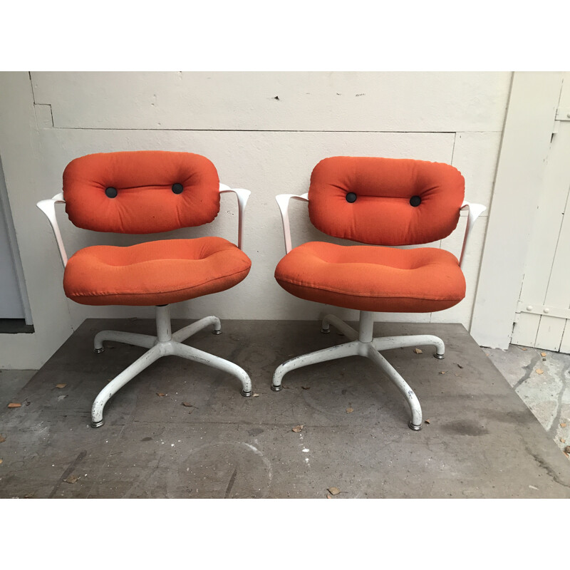 Paar vintage Knoll Hanna fauteuils