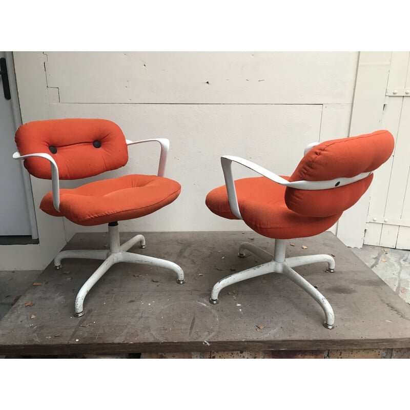 Pair of vintage Knoll Hanna & Morrison armchairs 1970s