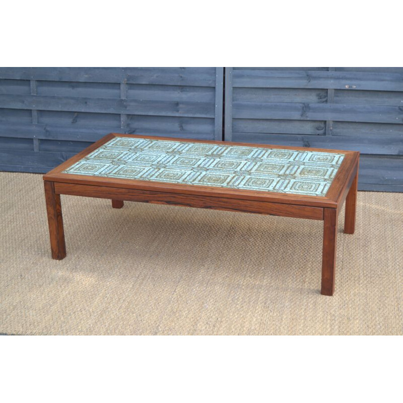 Vintage coffee table with ceramic top Danish