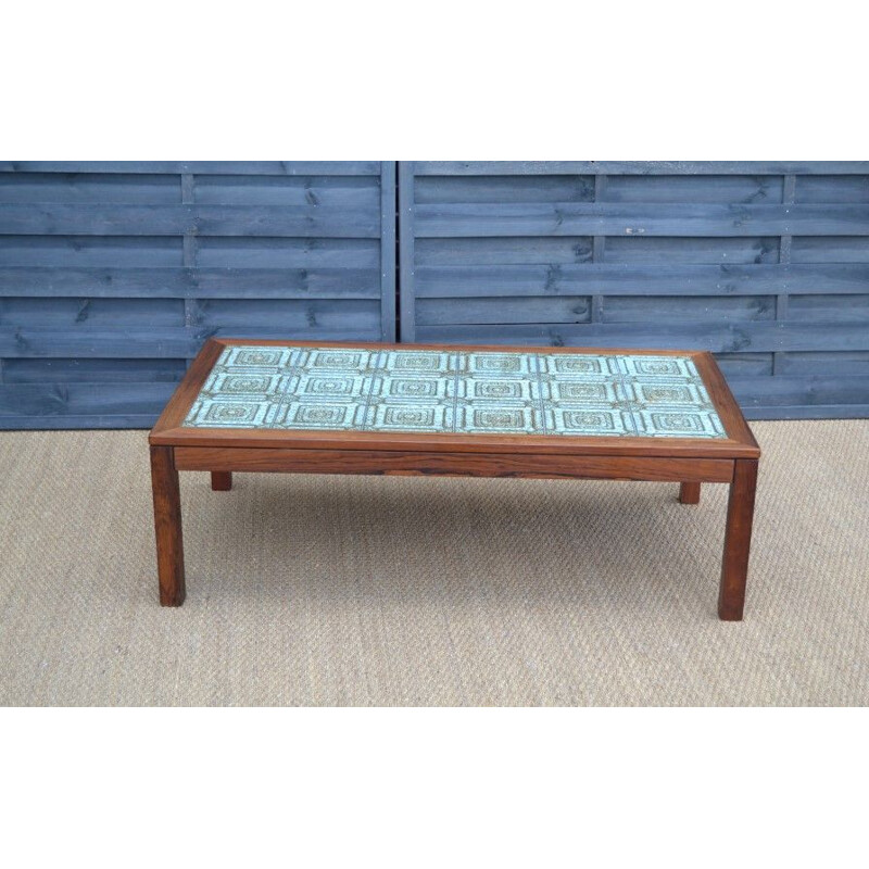 Vintage coffee table with ceramic top Danish
