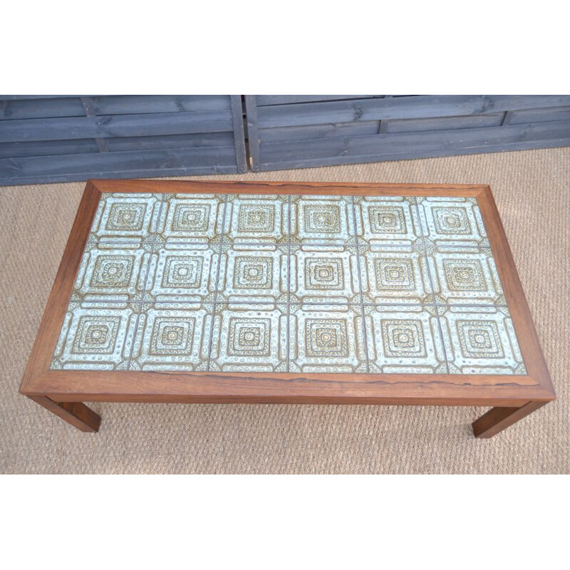 Vintage coffee table with ceramic top Danish